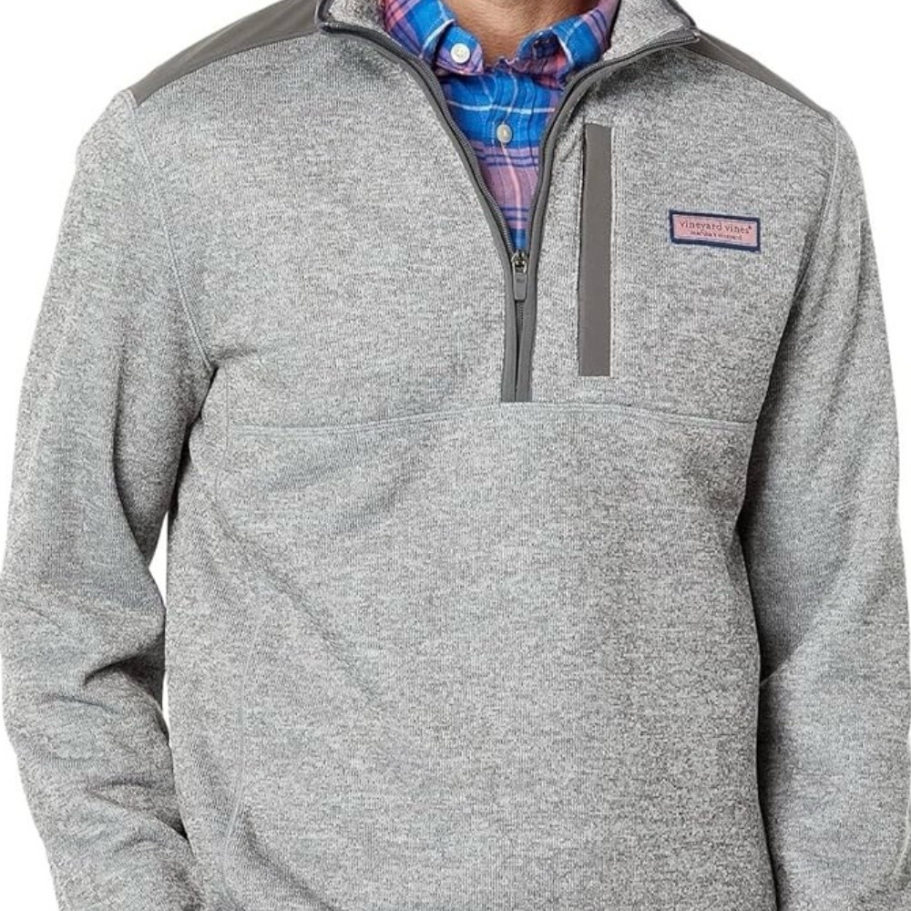 Vineyard Vines Men’s Gray 1/4 Zip Pullover Fleece